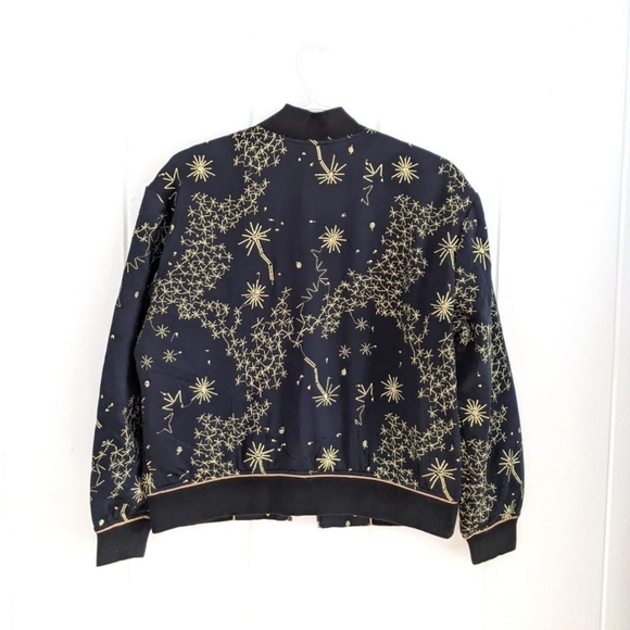 Silence + noise urban outfitters bomber jacket celestial starry constellation - Picture 5 of 6